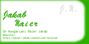 jakab maier business card